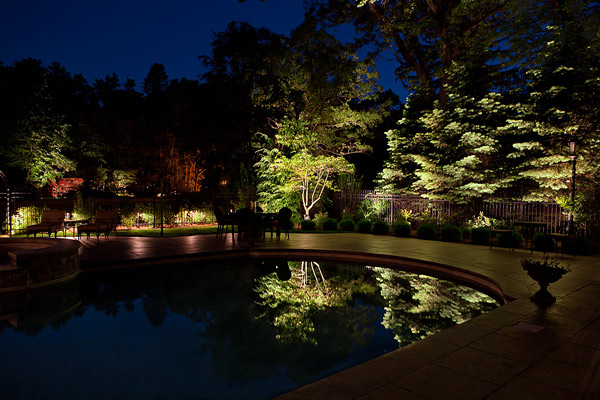Pool Surround Lighting Illumascape, Pool Landscape Lighting Photos